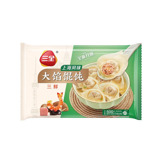 三全上海风味三鲜馄饨 500g 商品图0