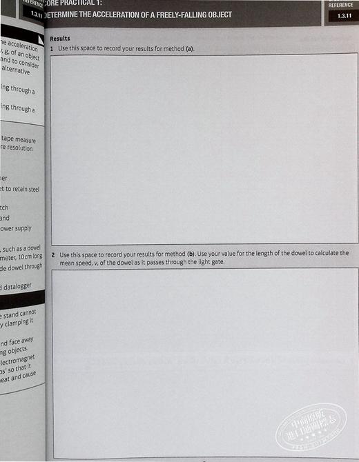 【中商原版】Edexcel International A Level Physics Lab Book 培生爱德思Alevel国际考试物理实验书 英文原版进口教材 商品图4