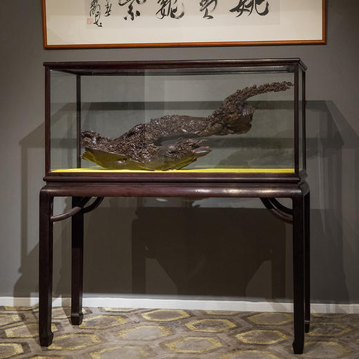 紫檀木雕凤纹牡丹锦上富贵摆件配红木宝笼 商品图0