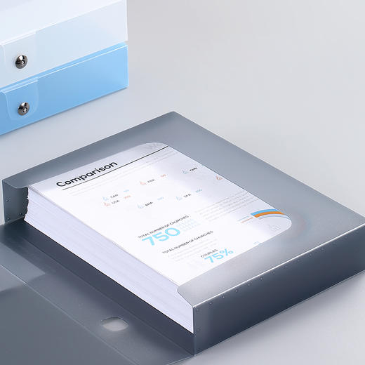 齐心 A1285 简约档案盒55mm A4 商品图3