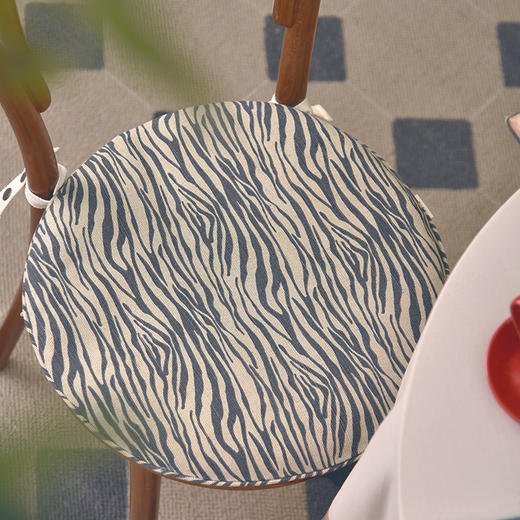 斑马纹系列椅垫柔软透气圆形椅垫 商品图3