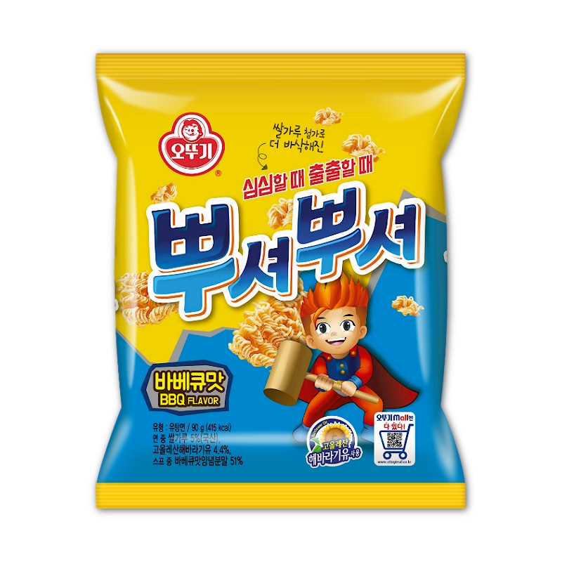오뚜기 뿌셔뿌셔 바베큐맛90g