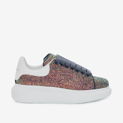ALEXANDER MCQUEEN  亚历山大.麦昆 女士汽油亮片系带大廓形休闲运动鞋 混色 558944 W4MC2 3138 商品图0