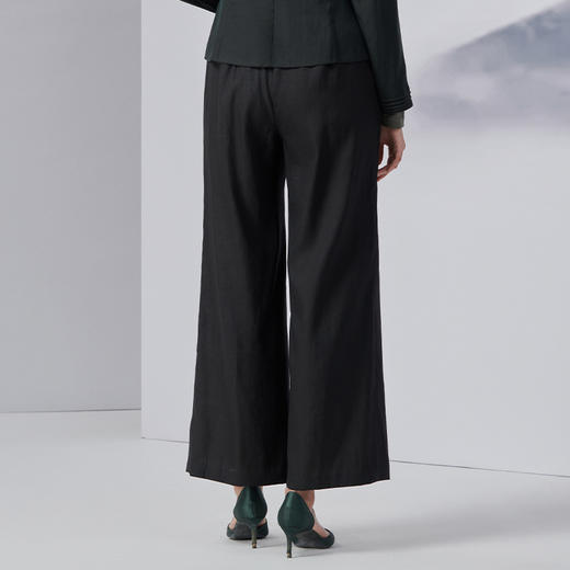 TANGY Collection/天意精品2022年秋冬新品时色系列莨绸喇叭裤 商品图2
