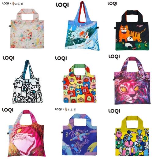 德国LOQI时尚 国潮系列 环保万用袋 折叠大容量单肩手提购物袋承重40斤防泼水 商品图0
