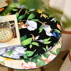 花与鸟圆形座椅垫久坐柔软