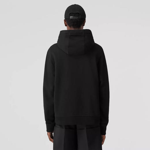 【二】BURBERRY 巴宝莉 女士字母徽标印花棉质连帽长袖卫衣 黑色 8054386 A1189 商品图2