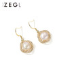 ZEGL轻奢高级感耳环女气质名媛法式淡水珍珠耳饰耳坠复古夏季耳钉 商品缩略图0