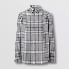 BURBERRY 巴宝莉 男士格纹棉质长袖衬衫 格子 8055491 A6114