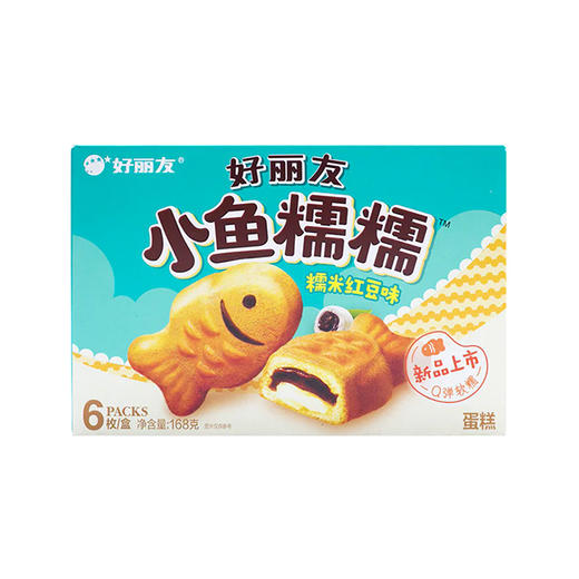 好丽友小鱼糯糯 糯米红豆味 168g 商品图0