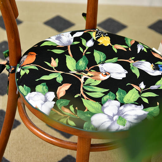 花与鸟圆形座椅垫久坐柔软 商品图3