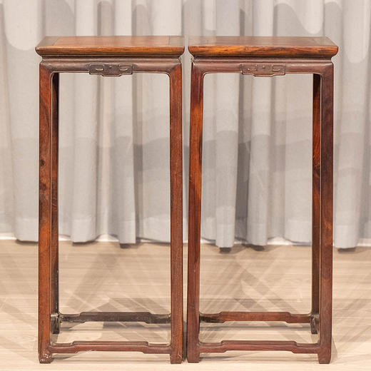 二十世纪 红木回纹花几（一对） 商品图0