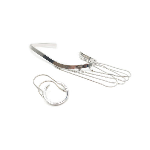 北京仓｜MAM-Flow Chain-流苏 戒指+手环 套装（银色 左手）［西班牙设计师］ 商品图1