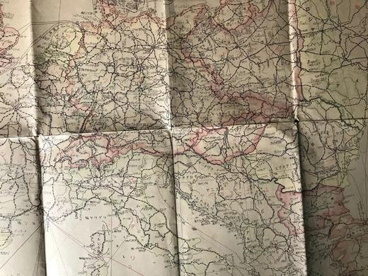 1939年 战时日本所做欧洲老地图 商品图5