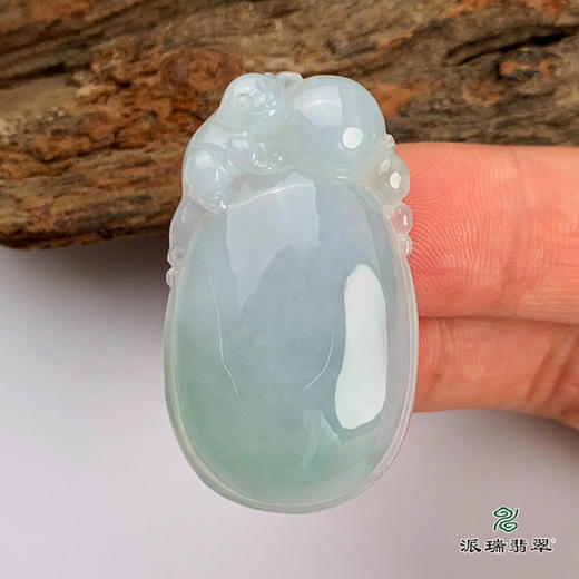 派瑞翡翠 翡翠挂件 糯种 飘花 商品图3