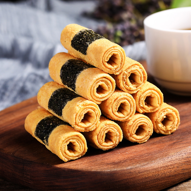 广州老字号广御园食品紫菜肉松蛋卷仔120g*2