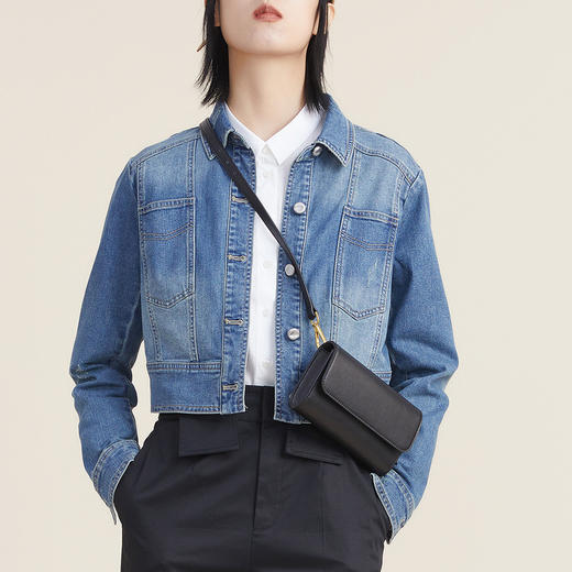 谜底2022秋新品时尚易搭配小长方形腰包单肩斜跨包女223MQ1422 商品图1