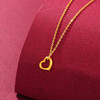 佐禧佑福 足金心形吊坠含时尚彩银项链简约爱心 商品缩略图0