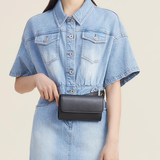谜底2022秋新品时尚易搭配小长方形腰包单肩斜跨包女223MQ1422 商品图2