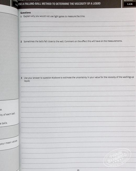 【中商原版】Edexcel International A Level Physics Lab Book 培生爱德思Alevel国际考试物理实验书 英文原版进口教材 商品图7