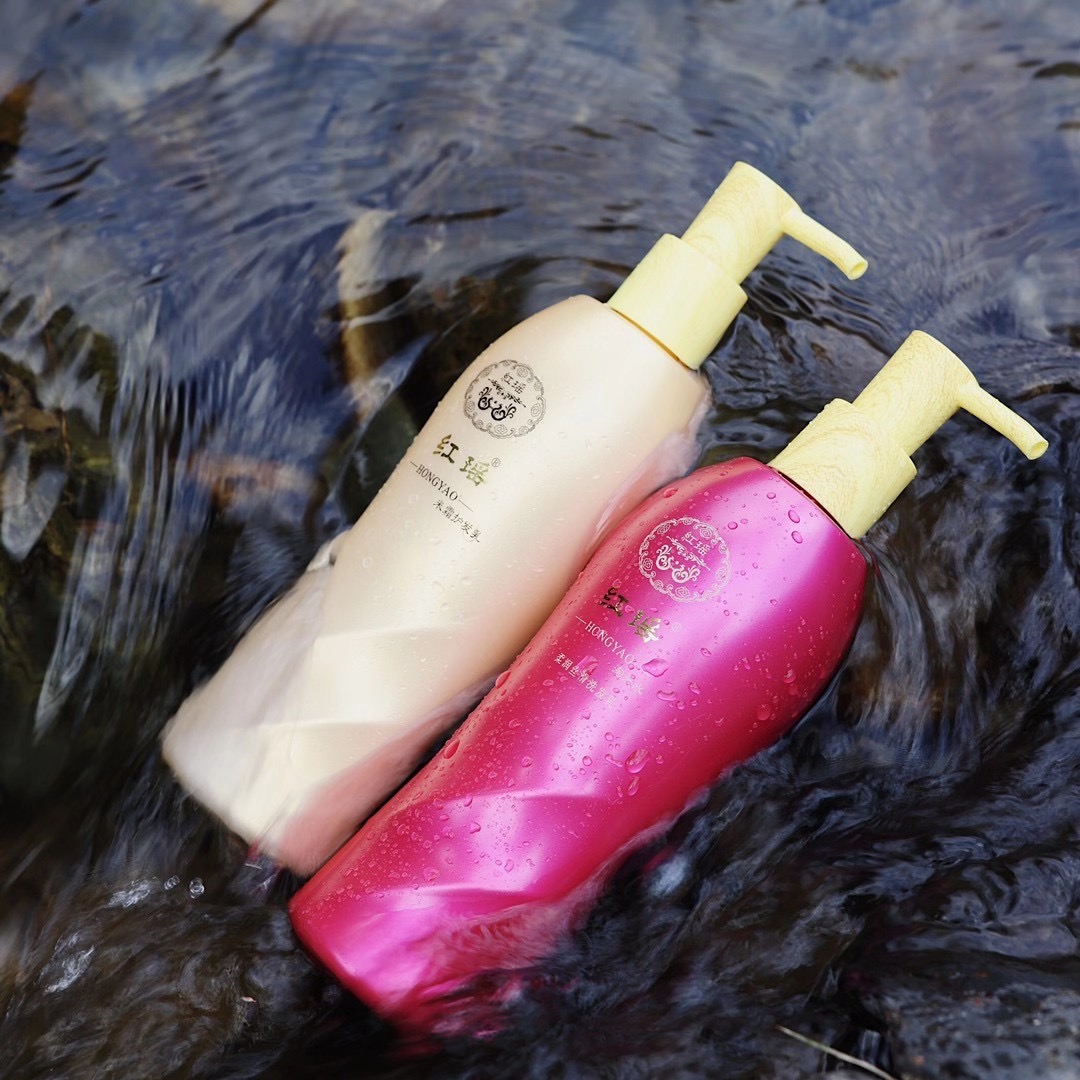 红瑶洗发水 滴滴都是精华 修护烫染损伤 580ml/瓶*2瓶 组合装 洗发、护发均可选择