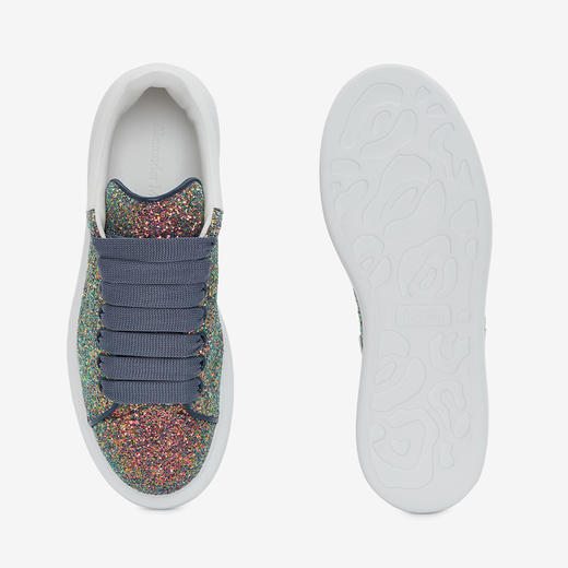 ALEXANDER MCQUEEN  亚历山大.麦昆 女士汽油亮片系带大廓形休闲运动鞋 混色 558944 W4MC2 3138 商品图3