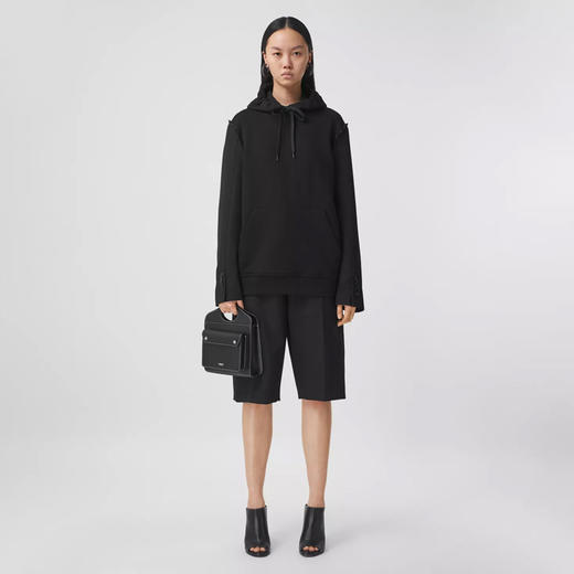 BURBERRY 巴宝莉 女士皮革迷你缉明线皮革口袋提挎包 黑色 8040892 A1189 商品图3