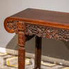 清 红木透雕灵芝纹书卷式琴桌 商品缩略图1
