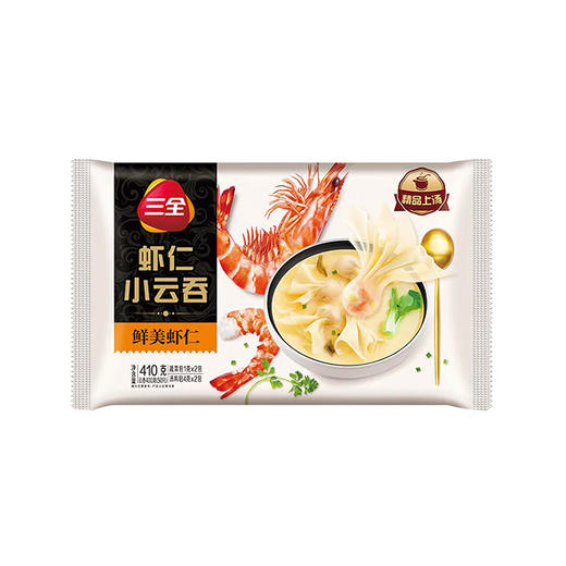 三全鲜美虾仁小云吞 410g 商品图0