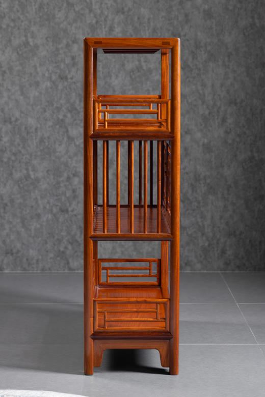 红桥红  家具严选  缅甸花梨（大果紫檀）【106 围栏式 透棂门架格】 商品图8