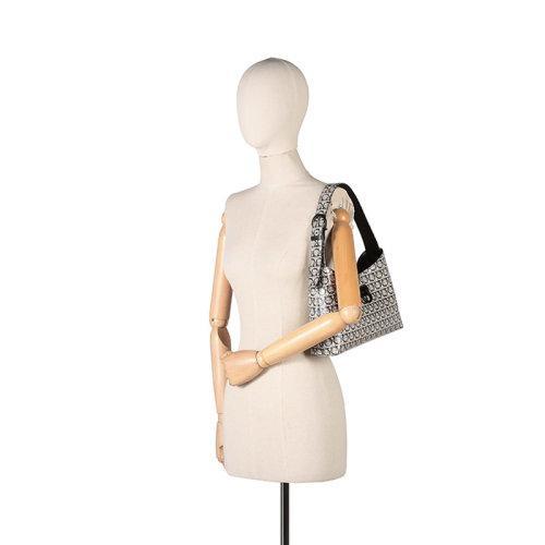 Salvatore Ferragamo/菲拉格慕 【22春夏新款】 女士Trifolio系列织物/牛皮革(表面覆有涂层)手提单肩包腋下包Gancini老花图案 211380 商品图4