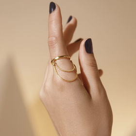 北京仓｜MAM-Flow Chain-流苏 戒指（金色）［西班牙设计师］