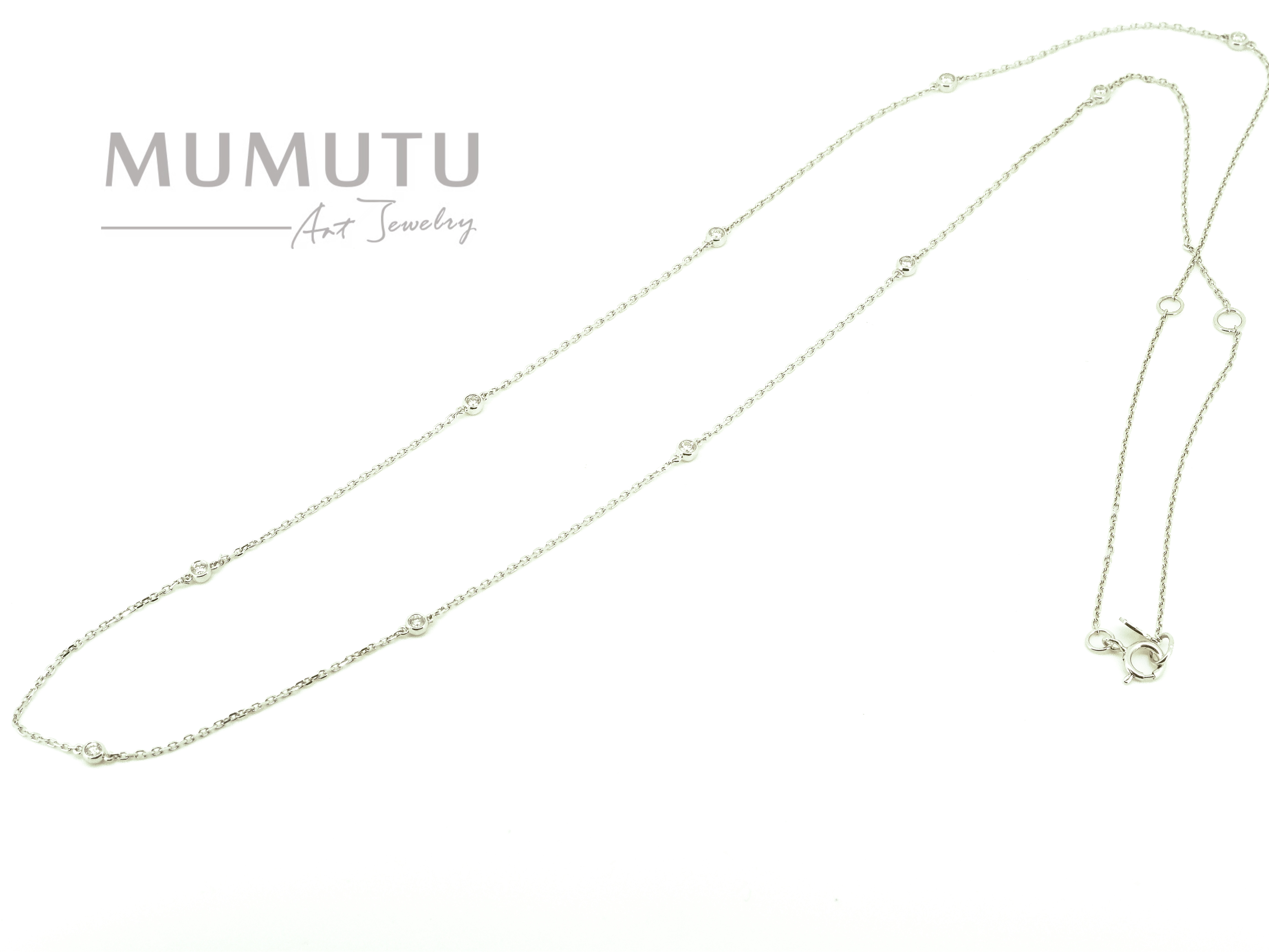 18K金 泡泡钻石项链