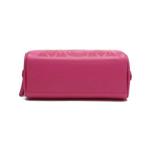 MCM【22春夏新款】女士皮革链条手提单肩斜挎包波士顿包压花LOGO迷你款 MWBCSSX01 商品图7