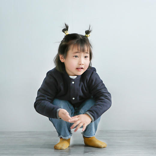 【摇粒绒儿童夹克】儿童春秋外套摇粒绒卫衣家居服纯色男女同款儿童夹克 商品图2