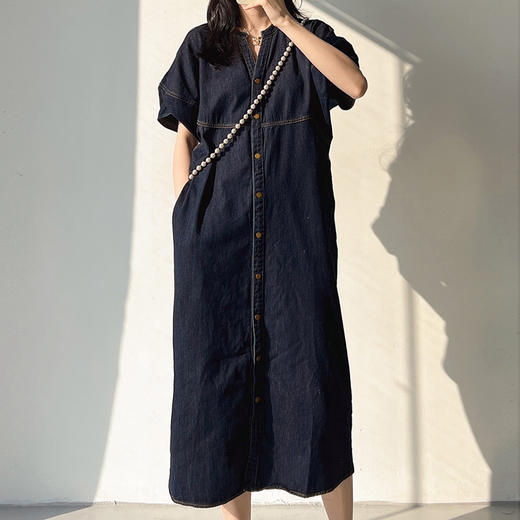 裁缝学苑AQ90茶歇法式2022新女牛仔连衣裙纸样女装裙子衣服样板图 商品图1