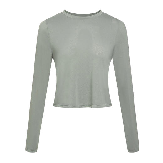 【凉感镂空】后背抽绳露腰长袖上衣--不带胸垫 商品图5