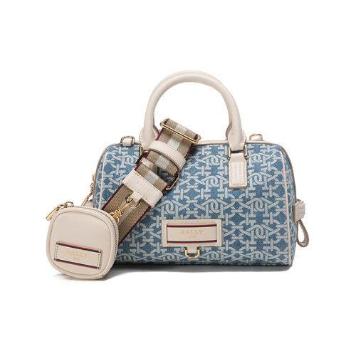 BALLY/巴利 【22春夏新款】 女士织物手提单肩斜挎包带小包迷你款 EVIN DMN 商品图0