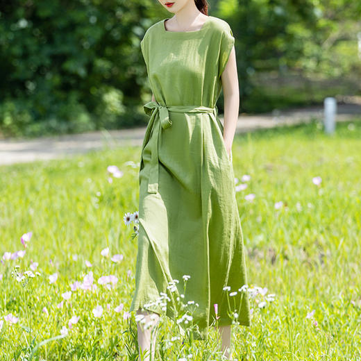 裁缝学苑AQ88新款收腰亚麻棉麻连衣裙纸样裙子女装夏打版裁剪样板 商品图2