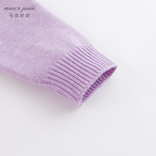 马克珍妮秋装新款女童花边翻领针织开衫 儿童外套221388 商品图4