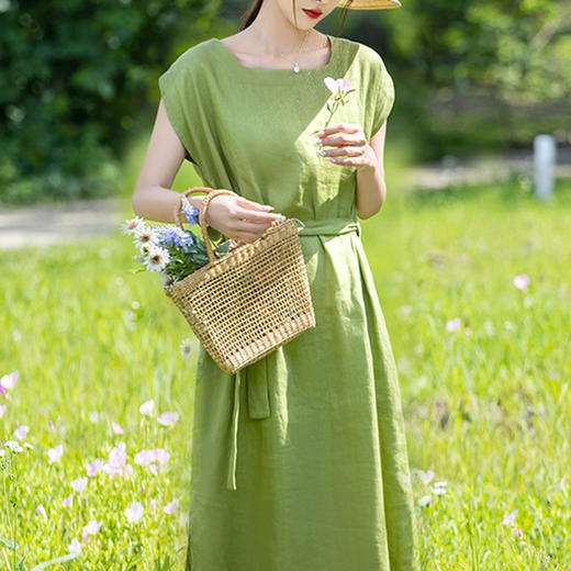 裁缝学苑AQ88新款收腰亚麻棉麻连衣裙纸样裙子女装夏打版裁剪样板 商品图4