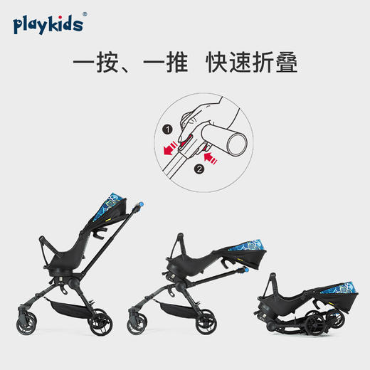 Playkids遛娃神器婴儿推车X3-小怪兽 商品图1