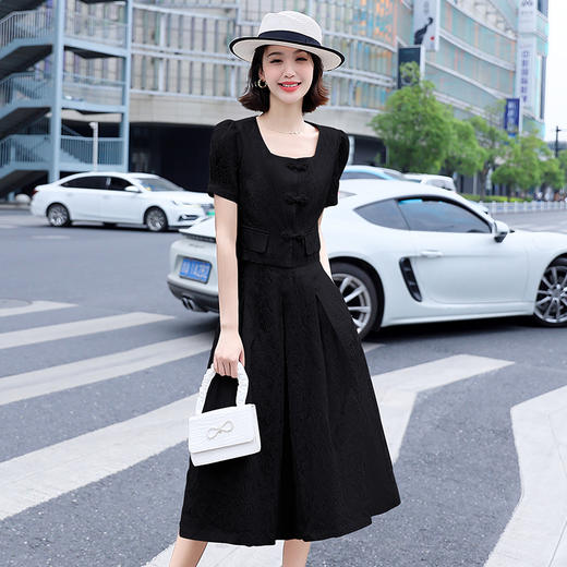 时尚气质，优雅提花两件套裙HR-SNX2530 商品图5