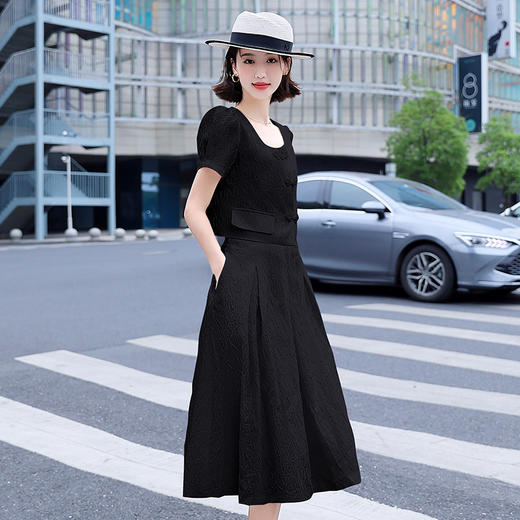 时尚气质，优雅提花两件套裙HR-SNX2530 商品图7