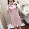 纯棉短袖连衣裙2021夏装新款女装修身显瘦百搭黑色a字中长裙子女 商品缩略图5
