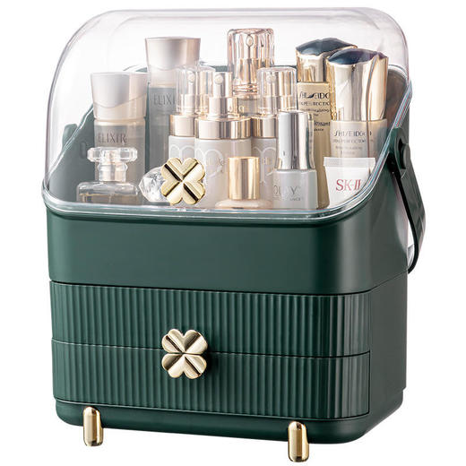网红化妆盒家用透明防尘简约大容量，抽屉式桌面收纳盒护肤品置物架 AJ21111501 商品图4