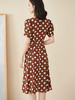 米思阳2022夏季新款法式复古波点大摆裙修身显瘦泡泡袖连衣裙1254 商品缩略图2