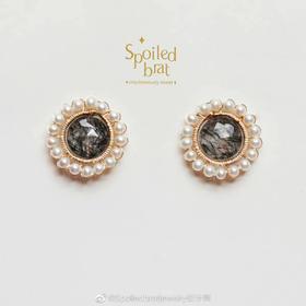 SpoiledBrat Jewelry花环系列发晶珍珠耳环
