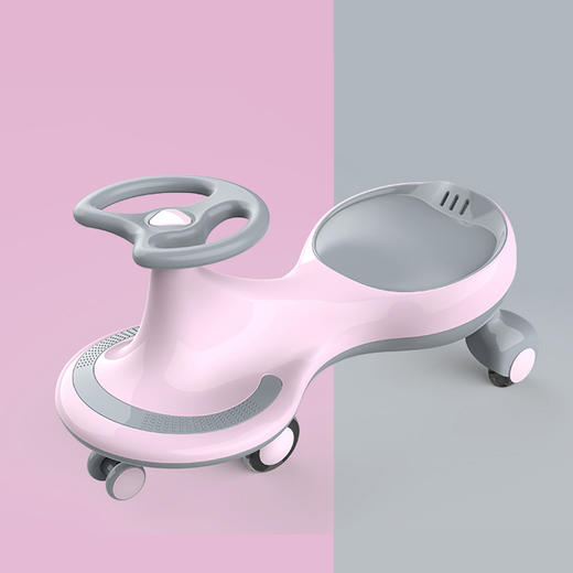 乐贝静音闪光轮免安装扭扭车LB1801 商品图0