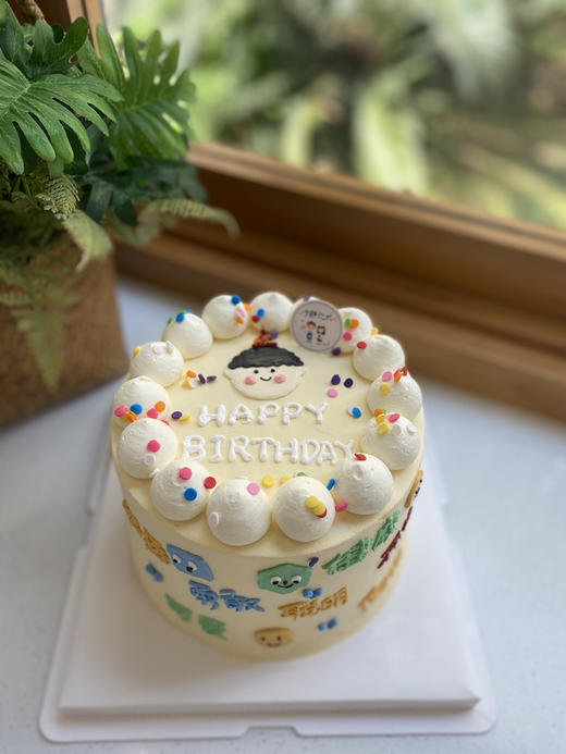 手绘男孩奶油蛋糕 下单前请仔细阅读商品详情 商品图0